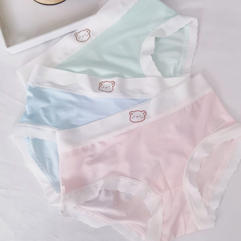 Ice Silk Seamless Girl Underwear Cotton Gear Dopamine Women'S Briefs Ladies Underwear A Generation Of Hair - Image 2