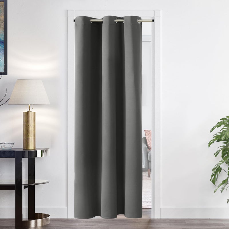 Deconovo 100 Blackout Curtains  Noise Reducing Thermal Insulated Drapes  Grommet Room Darkening Window Panels  Light Blocking  Privacy Protection Light Grey 42x63 Inch 1 Panel