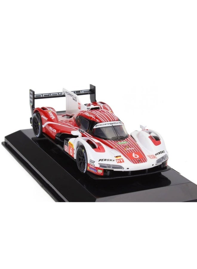 Bburago سيارة ببراغو ريس بورش 963 مصنوعة من المعدن (1:43، أحمر/أبيض) - Image 3