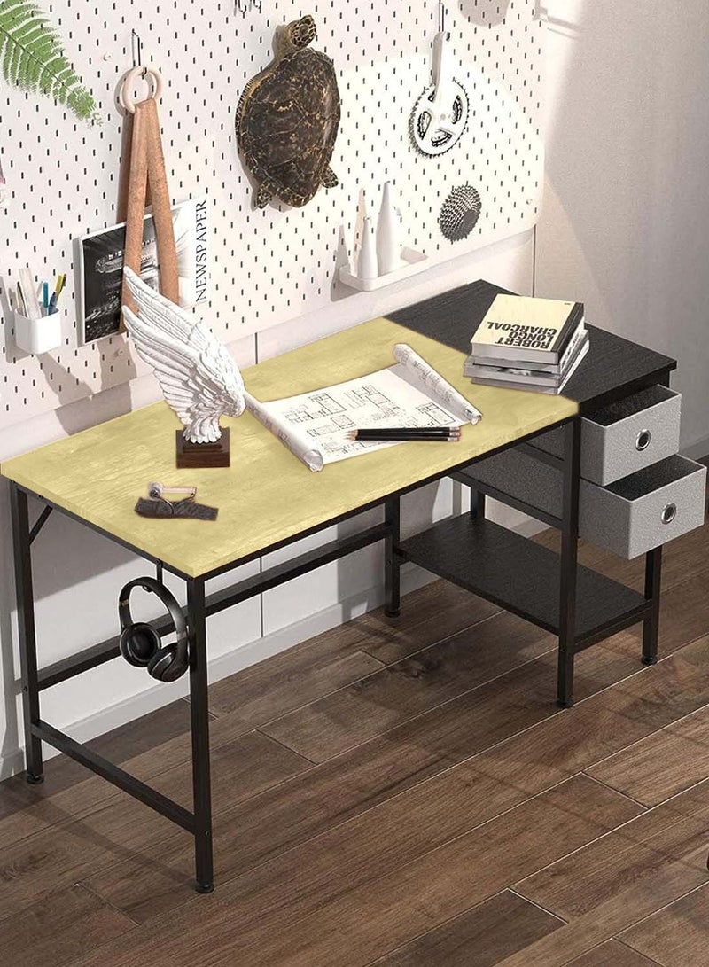 EqiEch Computer Desk with Drawers 47 Inch Office Workstation with Storage Shelves Study Writing Desk for Home Office Bedroom  - Image 5