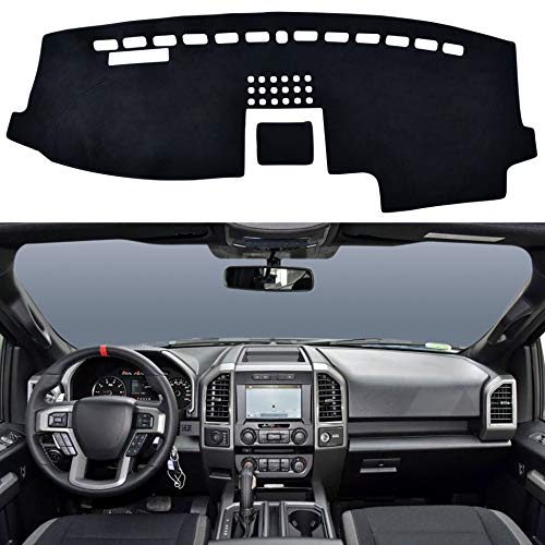 SPEEDWOW Dashboard Dash Board Cover Mat Carpet Compatible with 2015-2018 F150 - Image 1