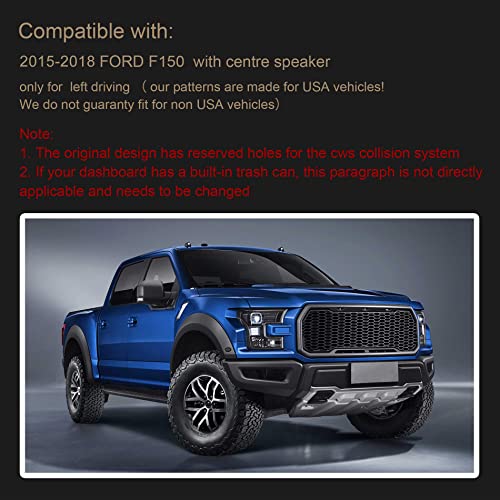 SPEEDWOW Dashboard Dash Board Cover Mat Carpet Compatible with 2015-2018 F150 - Image 4
