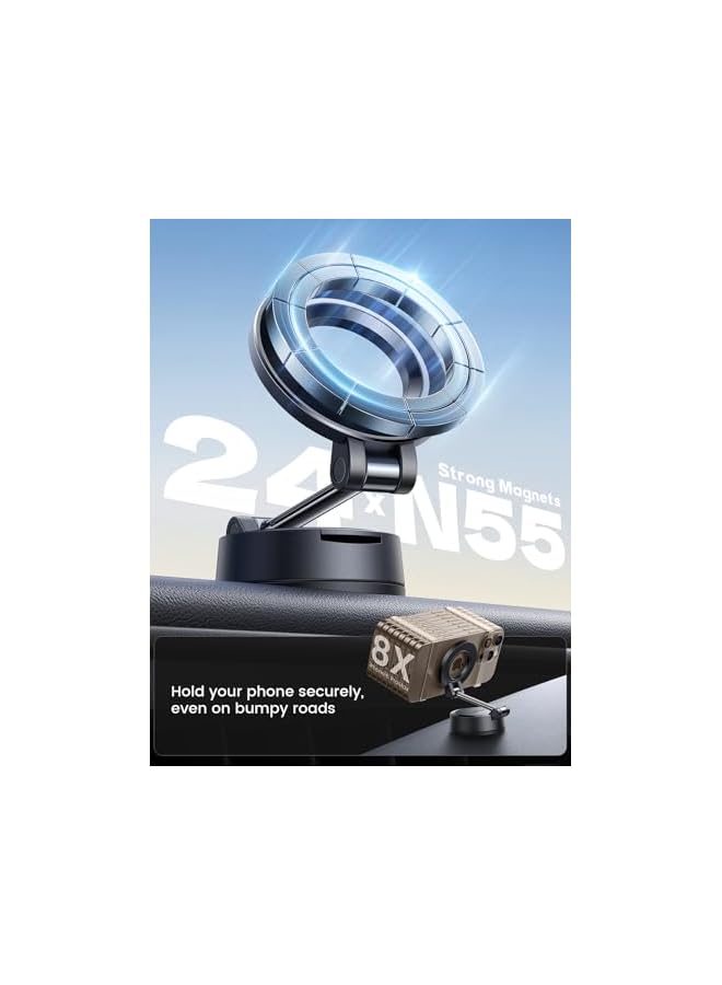 Green Tiger Phone Mount for Car [70LBS Powerful Suction] for Magsafe Car Mount, 360° Adjustable Suction Cup Phone Mount Dashboard & Windshield for Truck for iPhone 17 All Smartphone - Image 5