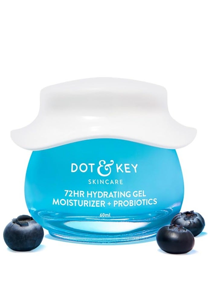 Dot & Key Dot & Key 72 HR HYDRATING GEL + PROBIOTICS 60 ml, with Hyaluronic Acid, Kombucha & Rice Water, Oil-Free, Non Comedogenic, Lightweight gel moisturizer, for all skin types  - Image 1