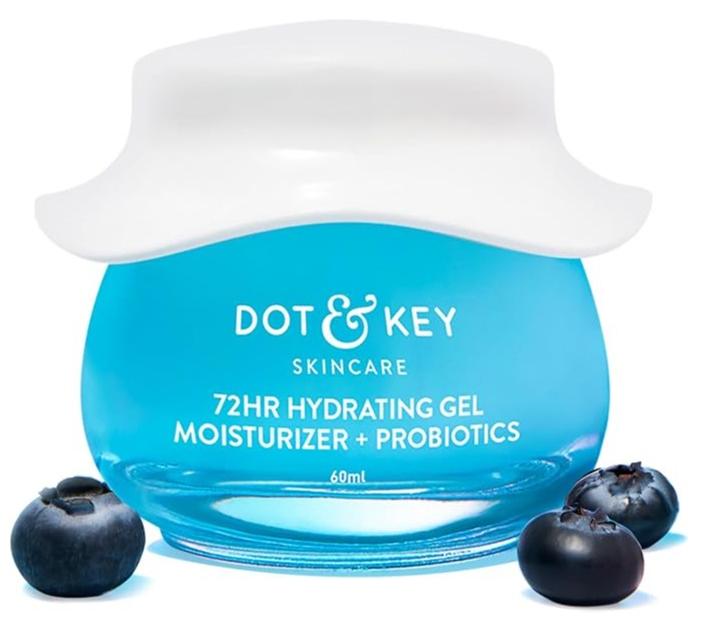 دوت آند كي 72 ساعة جل ترطيب + بروبيوتيك 60 مل، مع حمض الهيالورونيك، كومبوتشا وماء الأرز، خالٍ من الزيوت، غير كوميدوجينيك، مرطب جل خفيف الوزن، مناسب لجميع أنواع البشرة. - Image 1