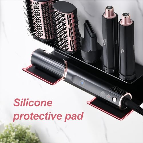 CATOOMUU for Shark Flexstyle Wall Mount Stand Holder, Shark Flex Style Hair Blow Dryer Storage Rack, Accessory Attachments Organizer, with Cord Hanger Hook - Image 5