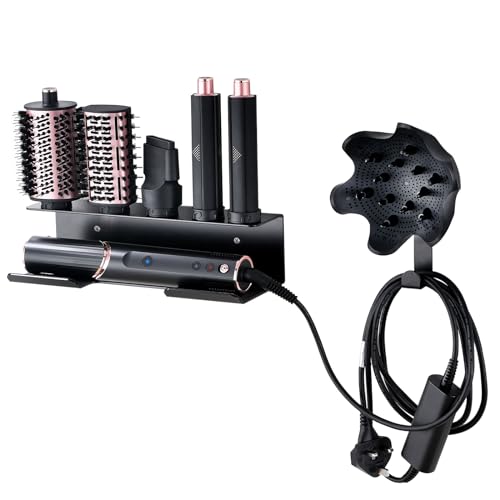 CATOOMUU for Shark Flexstyle Wall Mount Stand Holder, Shark Flex Style Hair Blow Dryer Storage Rack, Accessory Attachments Organizer, with Cord Hanger Hook - Image 1
