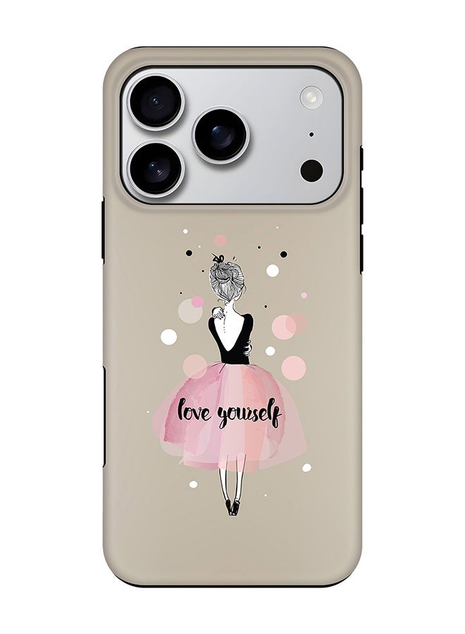 Stylizedd Tough Pro Magnetic Case for iPhone 17 Pro, Dual Layer hybrid PC + TPU Mobile Cover Matte - Love Yourself - Image 1