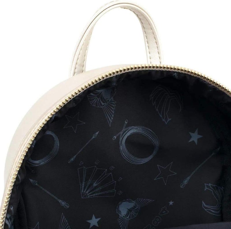 Loungefly حقيبة ظهر ميني لوانجفلاي × دي سي كوميكس ووندر وومان 1984 بحجم واحد باللون الذهبي - Image 3