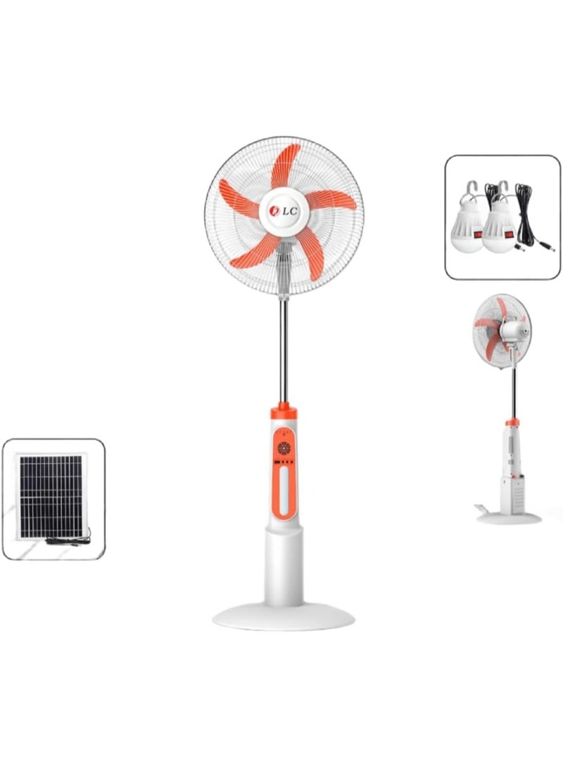 LC Rechargeable Pedestal Fan, Night Light, USB Charging, Dual AC/DC Power DLC-31070 50W - Image 3