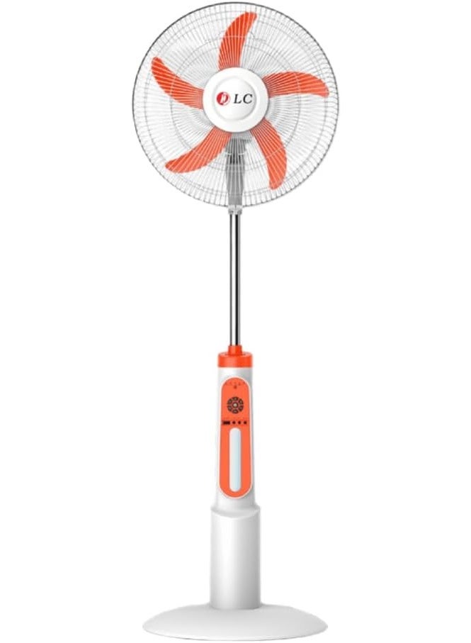 LC Rechargeable Pedestal Fan, Night Light, USB Charging, Dual AC/DC Power DLC-31070 50W - Image 2