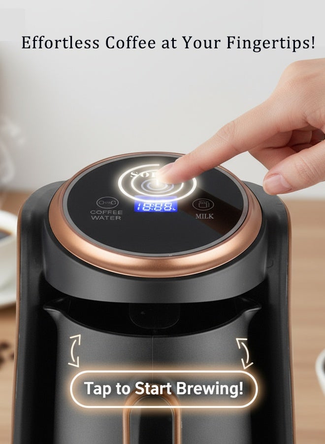 سوكاني ماكينة صنع القهوة التركية، ماكينة قهوة كهربائية محمولة، 600 واط، سعة 250 مل، وعاء قهوة كهربائي، SK-04018، أسود - Image 5