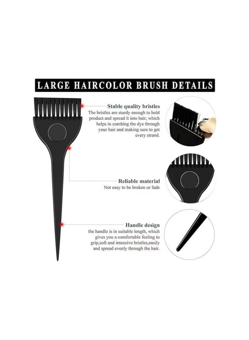 Two-piece professional hair coloring brush set for men and women in black; multi-purpose brush for hair coloring and care at home and in beauty salons. - Image 4