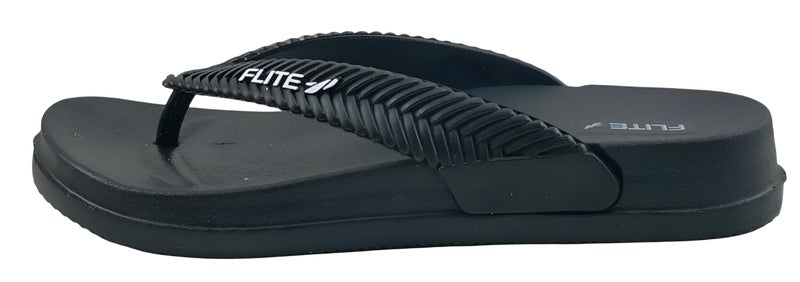 Flite Women’s Daily Use Slippers | Soft Cushion Sole | Lightweight & Comfortable | Non-Slip Casual Flip-Flops | Stylish Home & Outdoor Wear (Black, UK Footwear Size System, Adult, Women, Numeric, Medium, 5) - Image 3