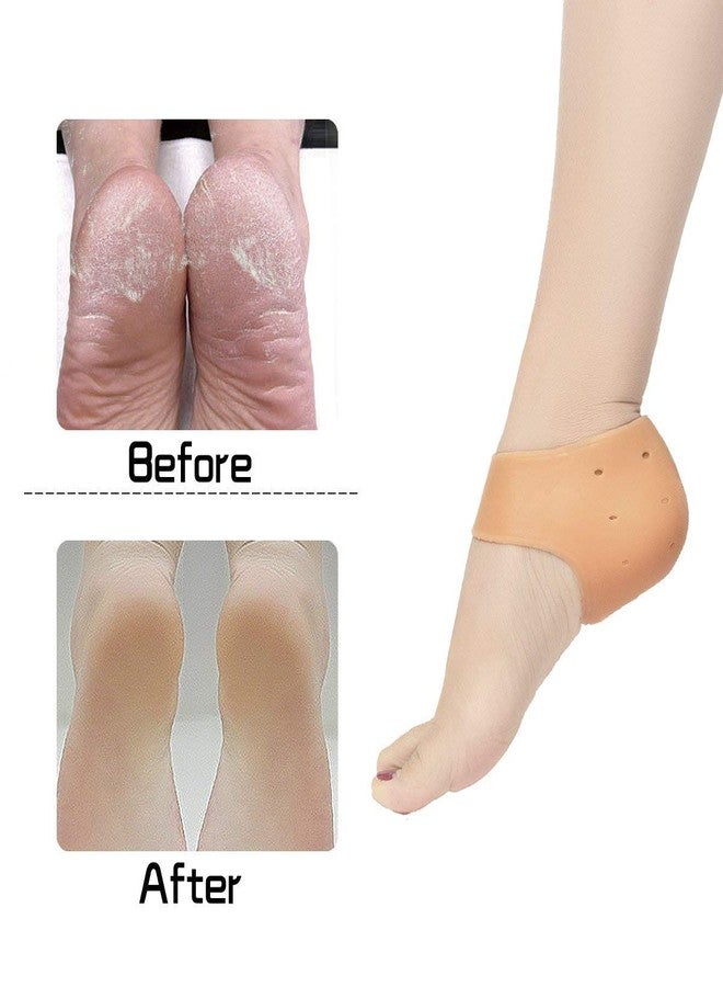 we3 Gel Heel Protectors for Plantar Fasciitis (Heel Pain) Honeycomb Silicone Breathable Advanced Material Technology, Comfortable, Reusable (SKIN) - Image 4