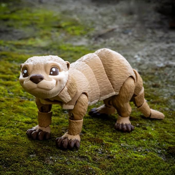 VUNDO 3D Printed Otter, 3D Printed Animals Toy, Full Articulated Flexible Fidget Toys - Brown- Small - 6Inch - Image 5