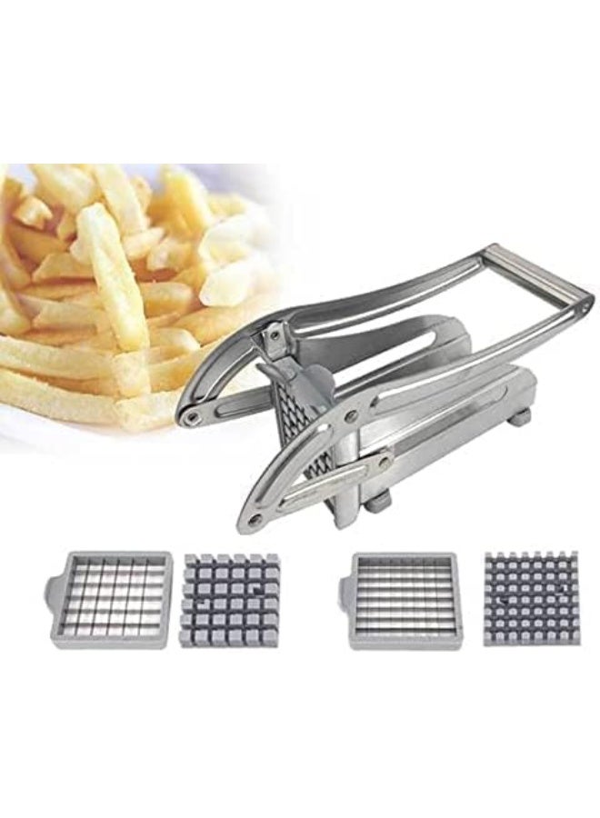 MHR Stainless Steel Potato Chipper, Heavy Duty French Fry Cutter with Sharp Blades for Easy Potato & Vegetable Slicing at Home - Image 4