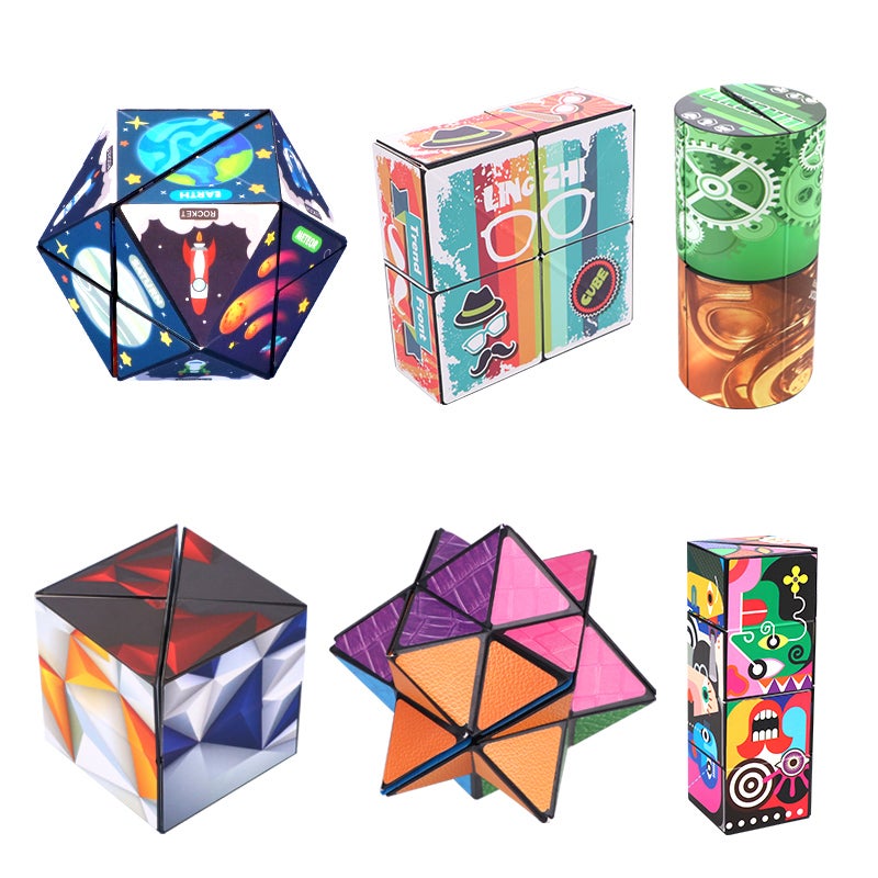 3D Geometric Magic Cube Magnetic Children'S Toy Educational Intelligence Development Three-Dimensional Deformation Flipping Block Cube - Image 5