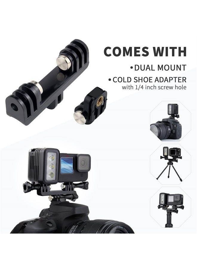 YALLSAME - Aluminum Underwater Dive Light for GoPro Waterproof Fill Nigh Light 164ft Scuba Light Photography Accessories for GoPro Hero 11 10 9 8 7 6 5 4 3 Mini Max Session DJI OSMO Action Camera - Image 1