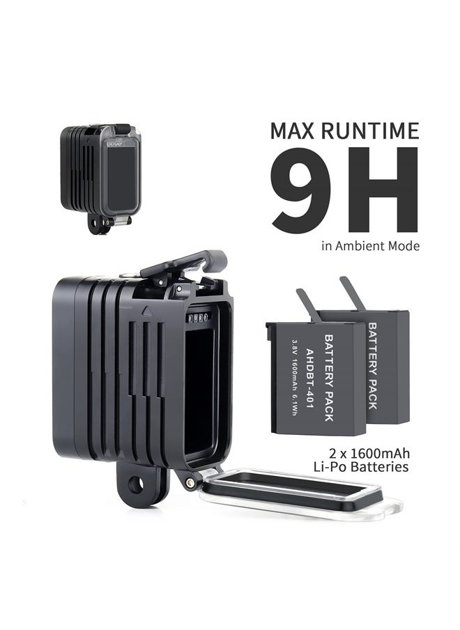 YALLSAME - Aluminum Underwater Dive Light for GoPro Waterproof Fill Nigh Light 164ft Scuba Light Photography Accessories for GoPro Hero 11 10 9 8 7 6 5 4 3 Mini Max Session DJI OSMO Action Camera - Image 1