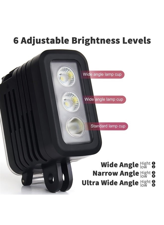 YALLSAME - Aluminum Underwater Dive Light for GoPro Waterproof Fill Nigh Light 164ft Scuba Light Photography Accessories for GoPro Hero 11 10 9 8 7 6 5 4 3 Mini Max Session DJI OSMO Action Camera - Image 1