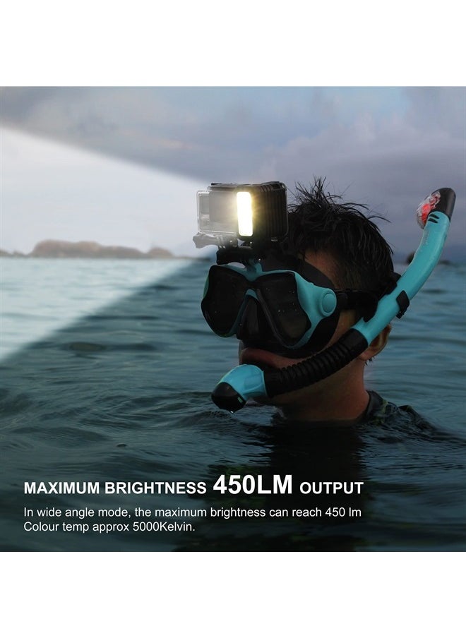 YALLSAME - Aluminum Underwater Dive Light for GoPro Waterproof Fill Nigh Light 164ft Scuba Light Photography Accessories for GoPro Hero 11 10 9 8 7 6 5 4 3 Mini Max Session DJI OSMO Action Camera - Image 1