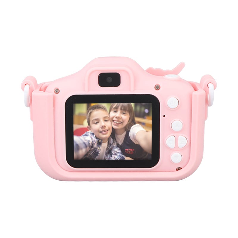 Kids Camera Dual Camera 2.0in IPS Screen 1080P Video Camera Toy with 32G Memory Card Pink - Image 2
