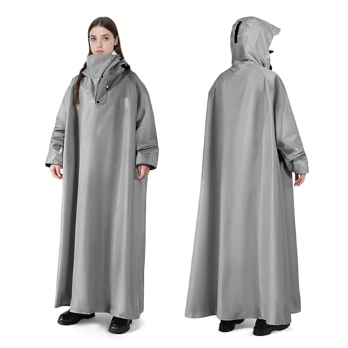 PALAY® Long Rain Coat, Waterproof Raincoat for Women Reusable Hooded Rain Poncho with Wide Brim Lightweight Raincoat for Hiking, Travel, Motorcycle Riding, M - Image 1
