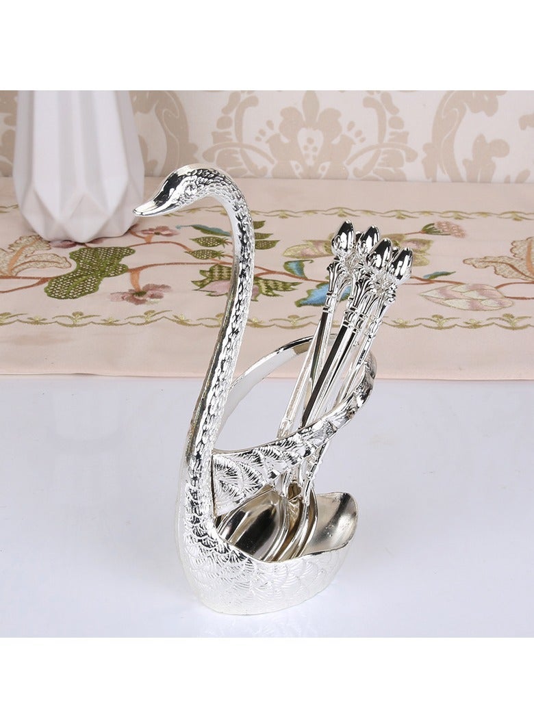 general Coffee spoon swan set home European style spoon swan seat tableware set suitable for afternoon tea gatherings - Image 1