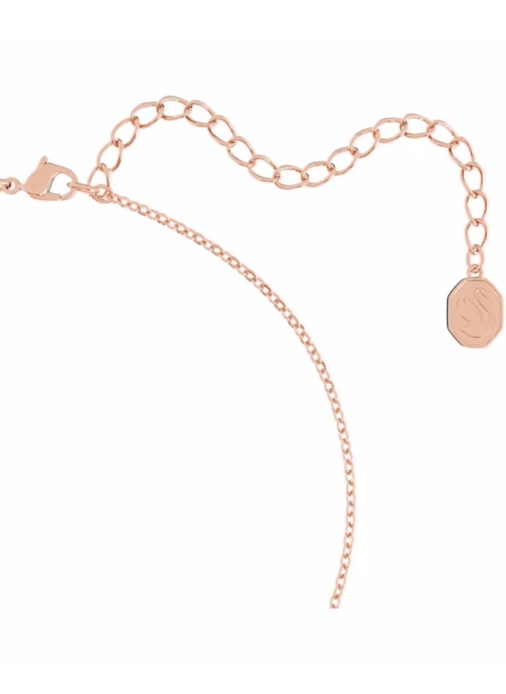 Chomel - Sparkling Dancing Pendant Round Cut, Oval, Red, Rose Gold Plated - Image 1