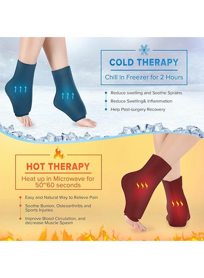 Generic Ankle Ice Pack Wrap, Flexible Ankle Ice Pack for Injuries Reusable Gel, Cold Pack for Ankle Pain Relief Hot Cold Therapy Ankle Cold Wrap for Sprains, Achilles, Tendonitis and Swelling（1 Pcs, Large)  - Image 3
