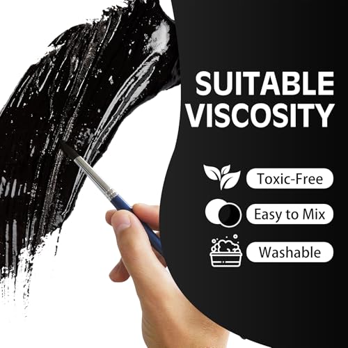 Limino Black Fabric Paint - 250ml Textile Paint Permanent for Textile and Leather Clothes, Fabric Coat Paint for DIY Fabric Dye Projects, Washable Clothing Paints for T-shirts, Jeans, Canvas Shoes, Sofa - Image 3