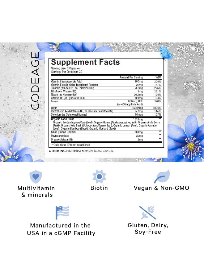 Codeage Beauty Tonic Dietary Supplement for Women - 90 Capsules - Image 2