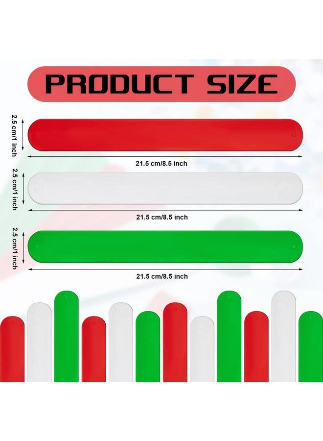 Charniol 12 Pieces Wrapping Paper Roll Holder Holiday Flip Wraps Silicone Covered Metal Strips Flip 1 x 9 Inch Poster Paper Roll Holder Stabilizer Slap Bands for Storage Organization White Red Green - Image 2
