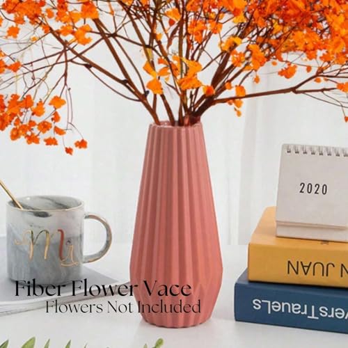 Ascension Plastic Flower Pot for Home Office Living Room Decoration Unbreakable and Light Wieght Different Design Flower Vase for Table Corner, Gift & Diwali Decoration Only Vase Not Flowers (Pink) - Image 2
