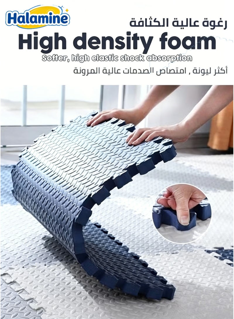 Halamine 36PCS Baby Play Mat,30cm x 30cm,Soft EVA Baby Play Mat,1.2cm Thicked Interlocking Kids Floor Mats, BPA Free,Soft Non-Toxic Baby Play mats,For Kids Room, Home Parlor, Bedroom - Image 4