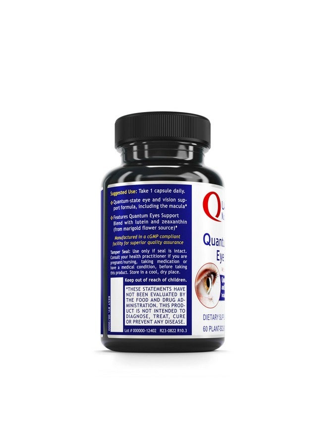 Quantum Nutrition Labs Eye Support - Eye Health Vitamins, Lutein and Zeaxanthin Eye Supplements for Adults and Seniors, Supports Macular Health, Contains Bilberry and Carrot - 60 Vegetarian Capsules - Image 3