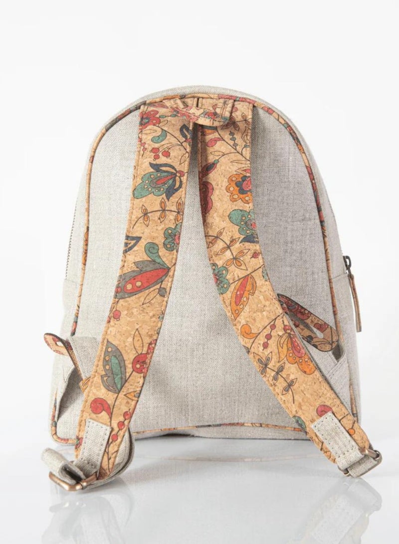 LoryLux Dora Eco-Friendly Backpack for Girls & Women | Stylish & Sustainable Natural Hemp and Cork Bag | Lightweight & Durable - Image 5