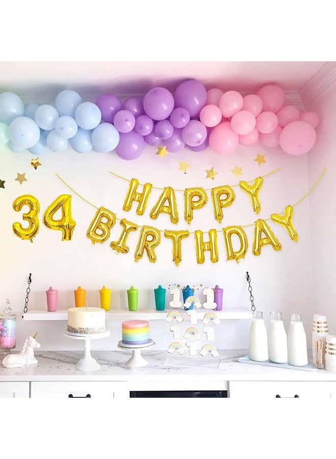 2 Set 20 Pcs Number Balloons 16 Inch Gold 0-9 Number Mylar Foil Balloons Gold Custom Digital Balloons for Birthday Party Engagement Graduations Anniversary Baby Shower Decor Party Supplies - Image 4