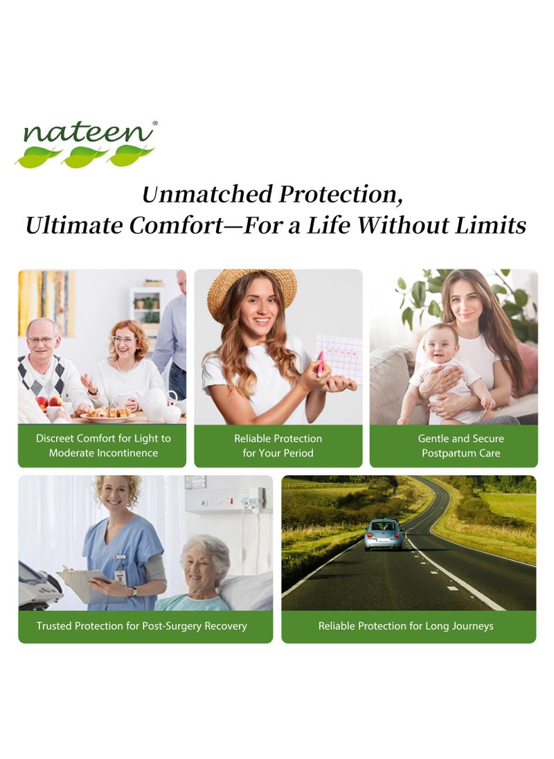 nateen Nateen Hospeen Adult Diaper Pants size Extra Large ,Adult pull ups for light Incontinence , period pants for heavyflow ,super comfort fit women panty for postpartum, waist size 100-160cm , Night 80 counts .  - Image 3