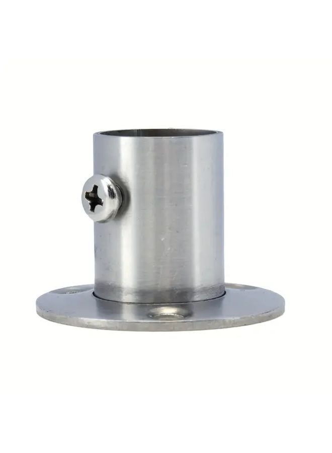 4pcs Stainless Steel Shower Rod Flange Holders Metal Brushed Finish Closet Rod Support Brackets - Image 5