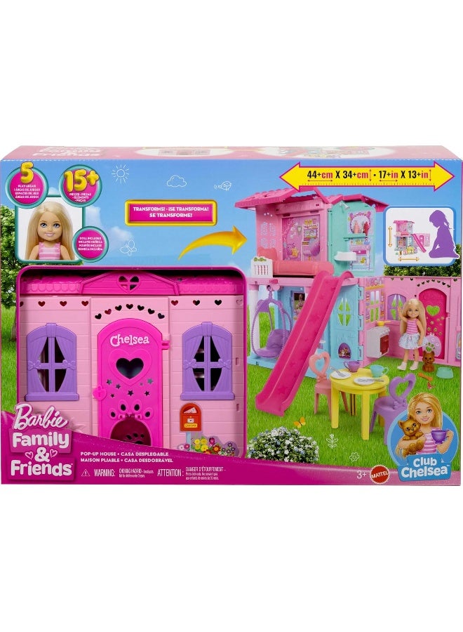 Barbie Family & Friends Chelsea Pop-Up Doll House Playset With 15+ Accessories - Image 1