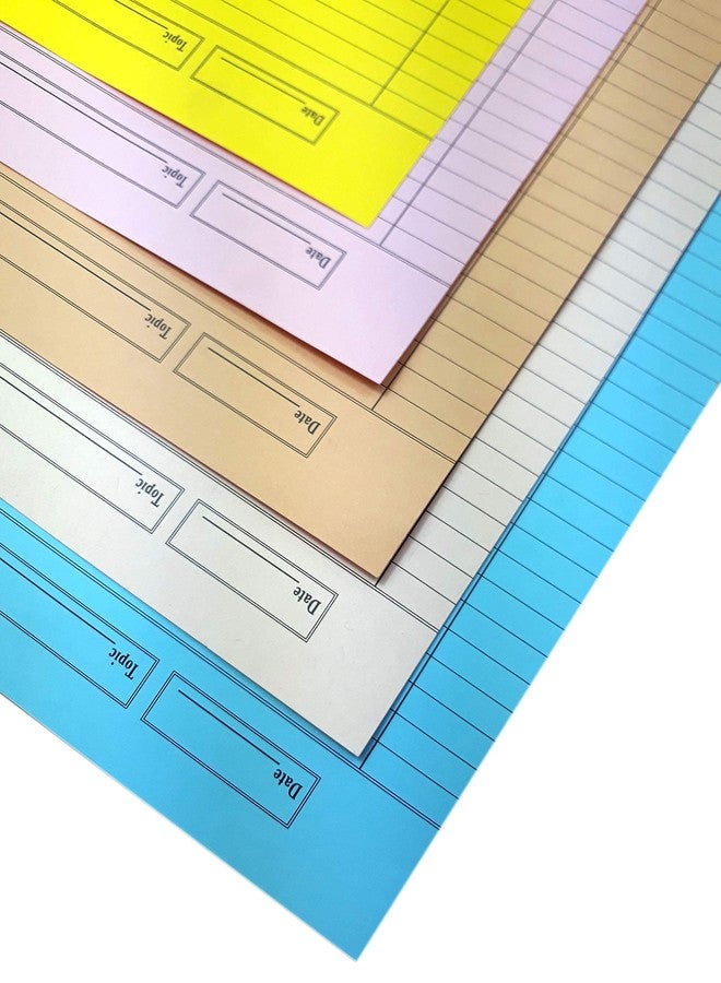 YBN A4 Size One Side Ruled Colour Sheet for Project/Assignment/Practical/Homework - Pack of 3 Sheets -60 - Image 1