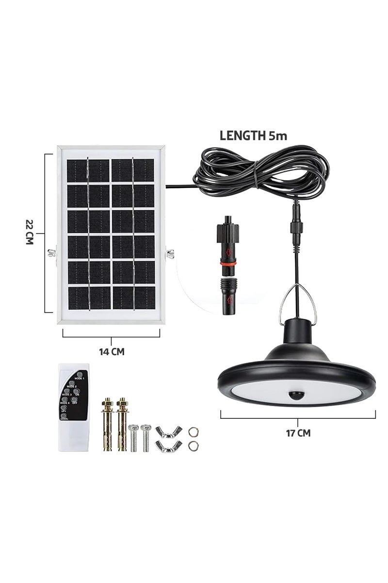 Solar-Powered Hanging Light with Solar Panel and Remote Control – For Indoor and Outdoor Lighting  - Image 4