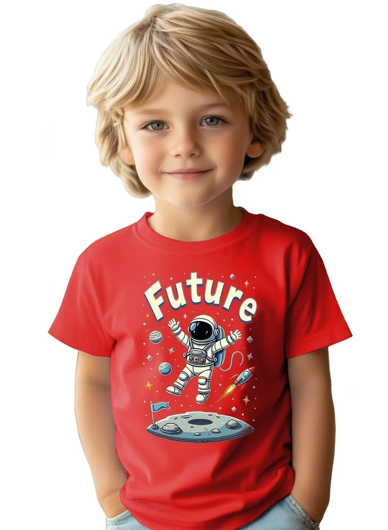 Funkaar Funkaar Astronaut Future Space T-Shirt – 100% Cotton, Bio-Washed, Super Combed, Tagless, Soft & Durable Casual Wear for Kids