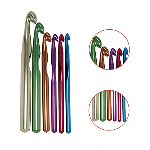 Yarniss Large Aluminum Crochet Hooks Set 7mm, 8mm, 9mm,10mm, 12mm, 15mm, Big Standard Size Crochet Hooks - Image 2