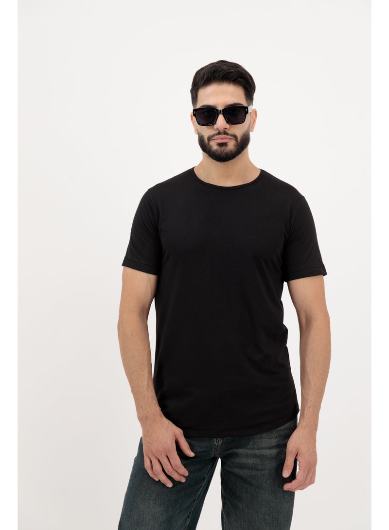 Vasl Hub VaslHub Plain T-Shirts for Men – Cotton Crew Neck Regular Fit – Pack of 3 – Black, Sandstone and Mist - Image 5