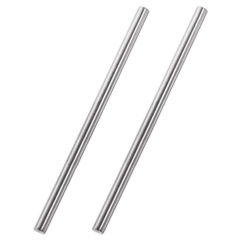 uxcell 8mm x 300mm 304 Stainless Steel Solid Round Rod for DIY Craft - 2pcs - Image 1