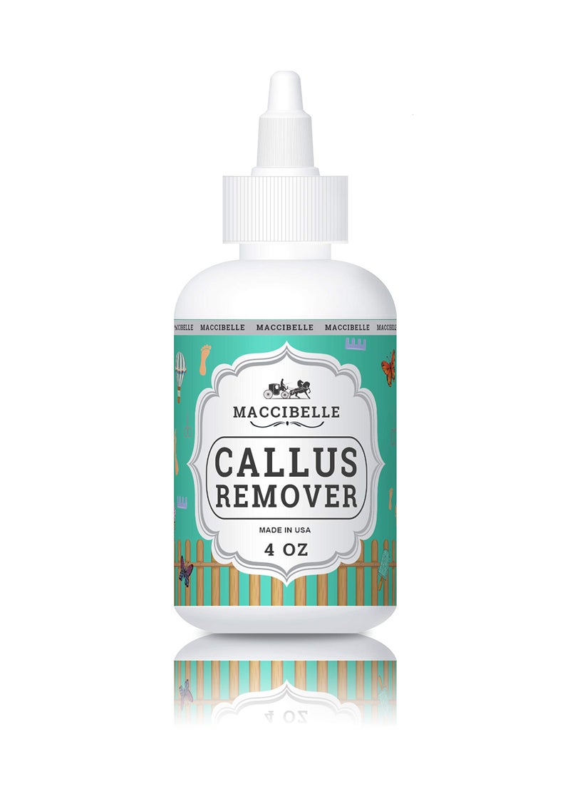 maccibelle مزيل الكالو ماكسيبيل EXTRA STRENGTH للقدمين، سائل جل محترف لإزالة الكالو والذرة 4 أونصات (1 زجاجة) - Image 1