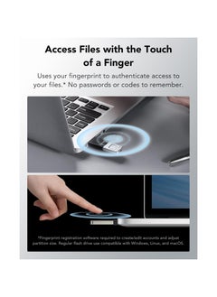 Lexar Lexar JumpDrive Fingerprint F35 PRO 128GB USB 3.0 Flash Drive, Up to 400MB/s Read/300MB/s Write, USB Stick, 10 Fingerprint IDs Allowed, Memory Stick, PC/Laptop (LJDF35P128G-RNBNG)  - Image 3